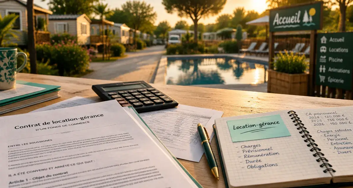 Reprendre un camping en gérance : contrat et trésorerie sur table